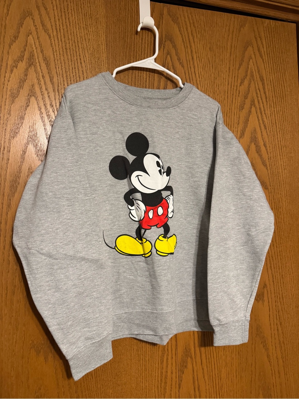 Disney Gray Sweatshirt with Classic Mickey Graphic